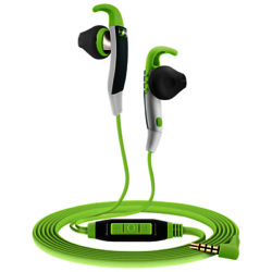 Sennheiser MX686G In-Ear Sports Headphones, Green/Grey